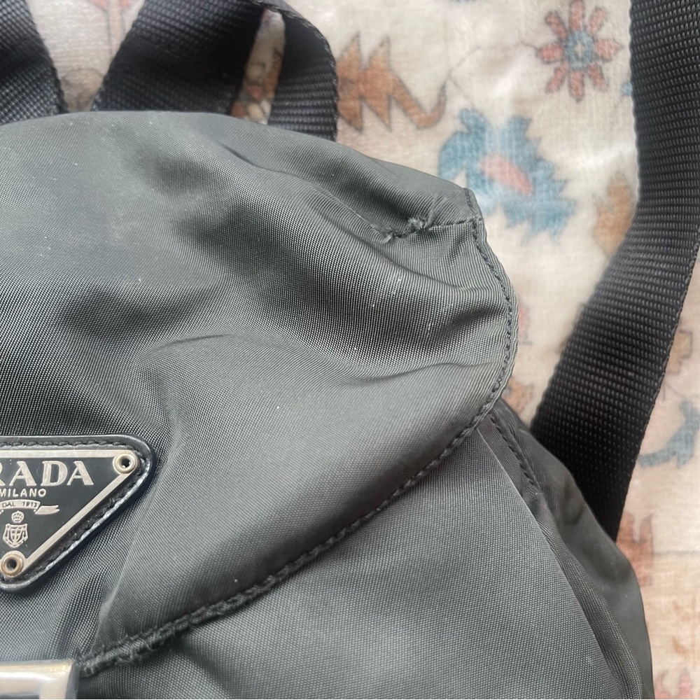 Prada Black Nylon Vintage Grey Backpack - Picture 11 of 16